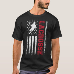Camiseta Lacrosse EUA Bandeira Lax Homens Mulheres Menino