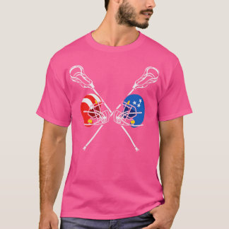 Camiseta Lacrosse Flag Helmet Stick 4 De Julho