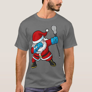 Camiseta Lacrosse Lax Dabbing Papai Noel Natal
