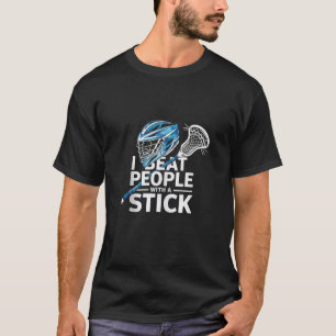 Camiseta Lacrosse Lax I Bate Pessoas Com Um Jovens De Boys