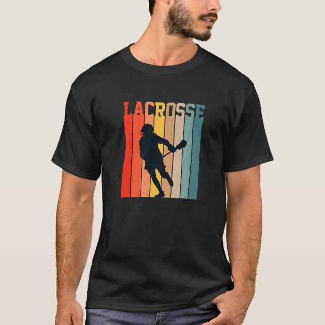 Camiseta Lacrosse Love Lax Sport Jogadores Treinador Retro (Frente)
