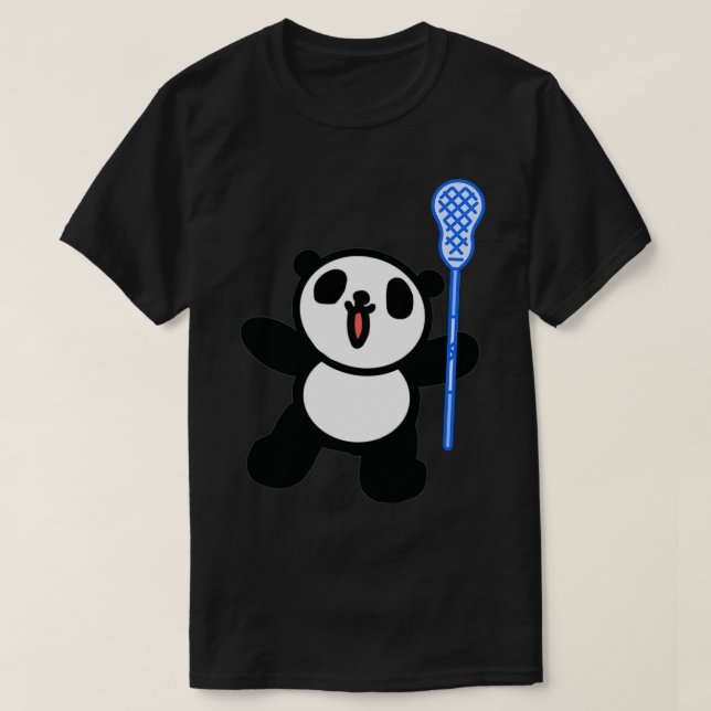 Camiseta Lacrosse panda, animal bonito (Frente do Design)