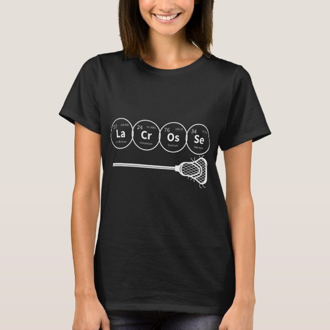 Camiseta Lacrosse Periodic Table of Elements Chemistry Gift (Frente)