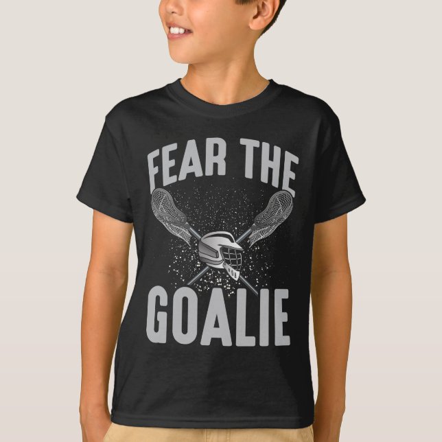 Camiseta Lacrosse Player Lax Goalie Stick Diversão Esporte (Frente)