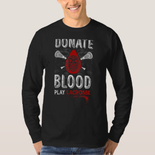 Camiseta Lacrosse Retro Lacrosse Player Stick Donate Sangue