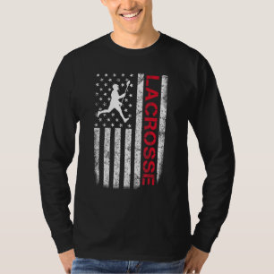Camiseta Lacrosse Usa Flag Men Women Boys Girls