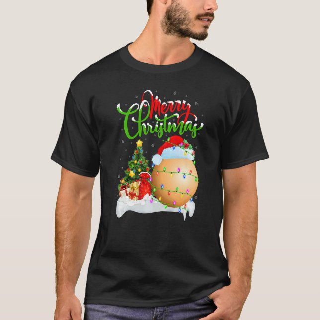 Camiseta Lacrosse  Xmas Decorations Santa Lacrosse Christma (Frente)
