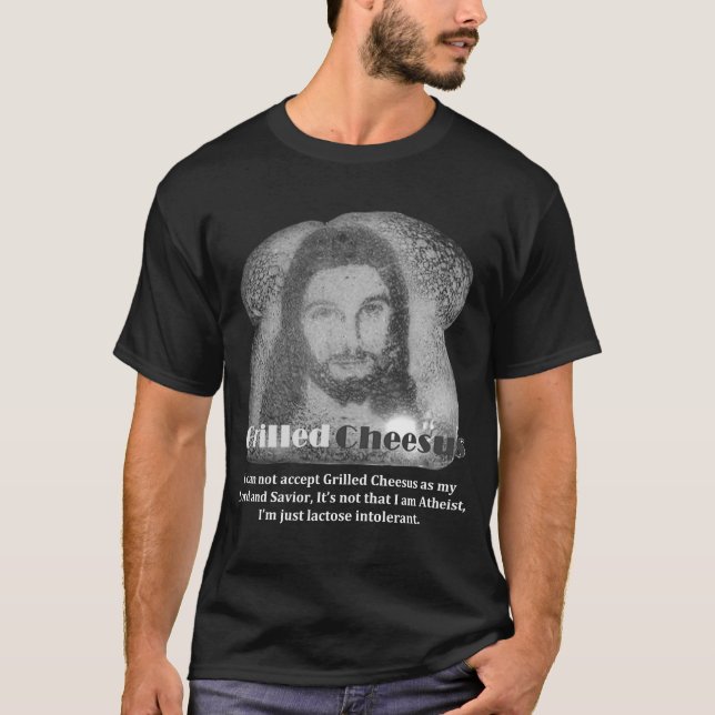 Camiseta Lactose grelhada obscuridade de Cheesus (Frente)