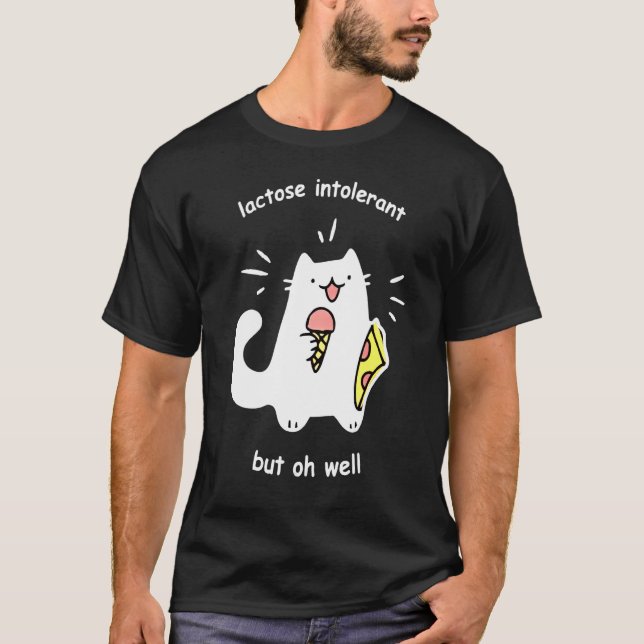 Camiseta Lactose Intolerante Mas Oh Gato Bonito (Frente)