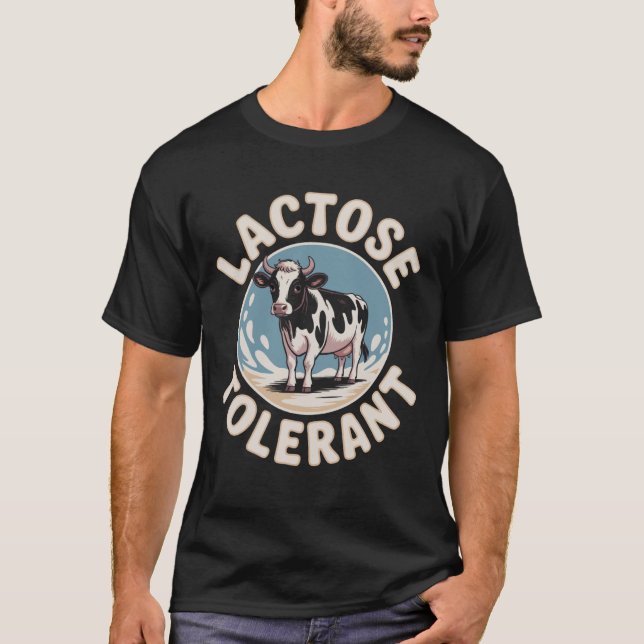 Camiseta Lactose Tolerant Cow Milk (Frente)