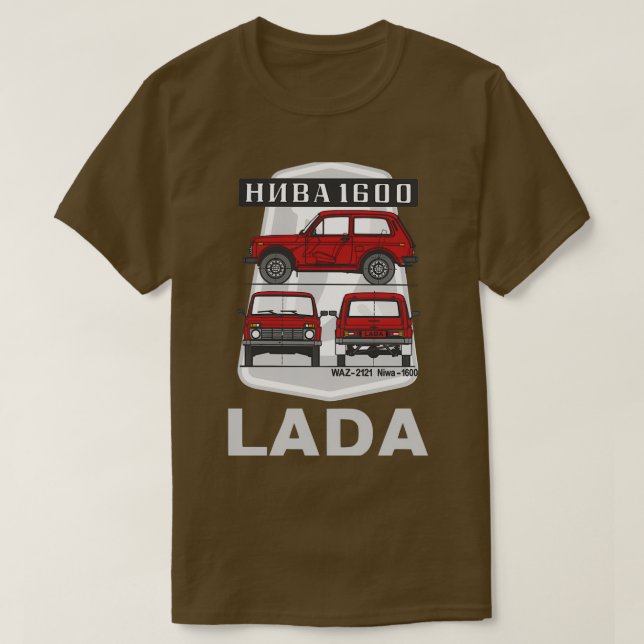 Camiseta Lada Niva 1600 vermelho (Frente do Design)