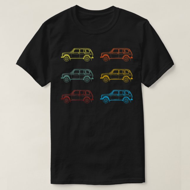 Camiseta Lada Niva 4x4 fora da Rússia (Frente do Design)