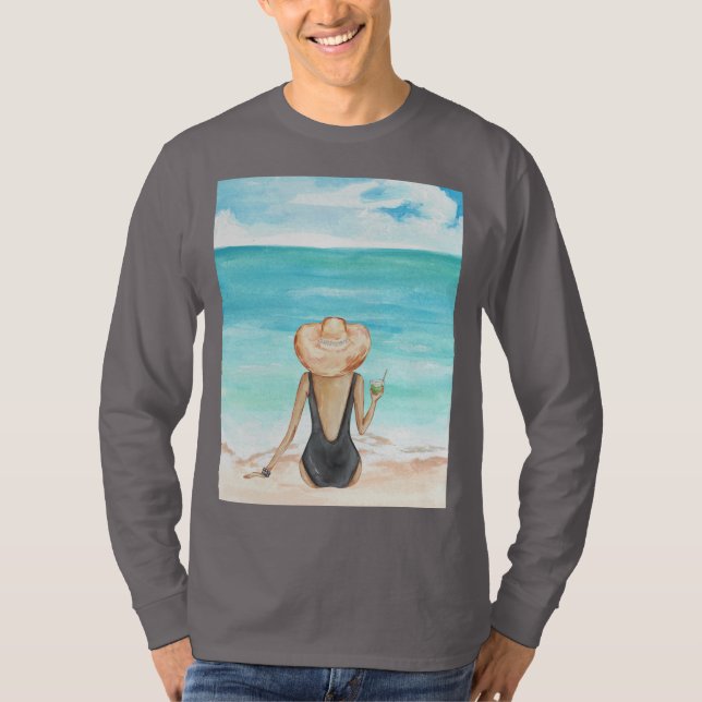 Camiseta ladie na praia (Frente)