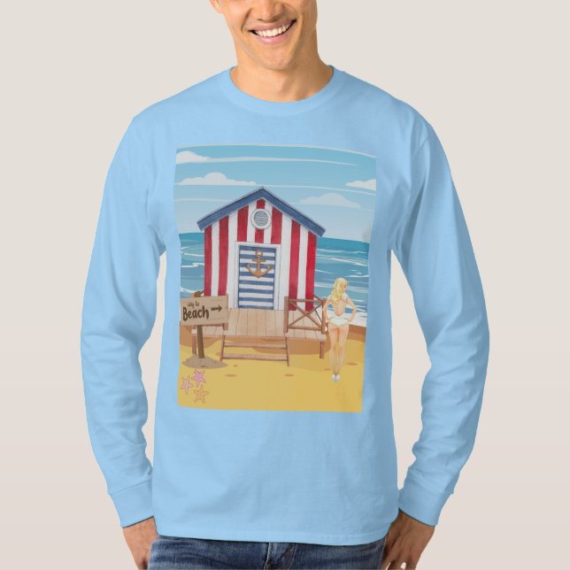 Camiseta ladie na praia (Frente)