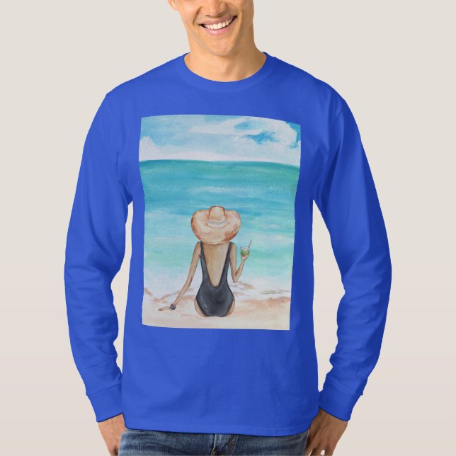 Camiseta ladie na praia (Frente)