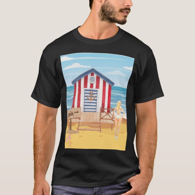 Camiseta ladie na praia (Frente)