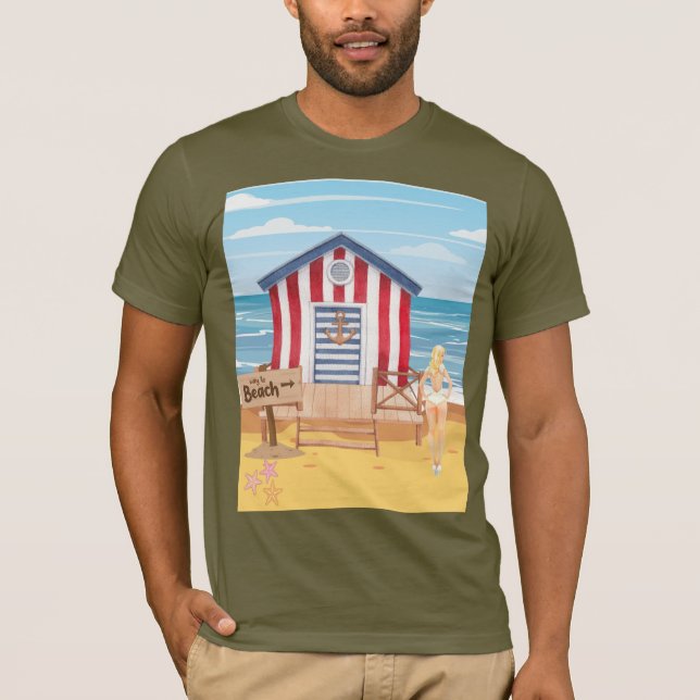 Camiseta ladie na praia (Frente)