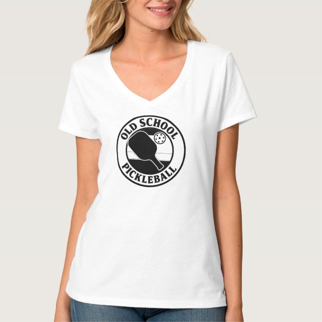 Camiseta Ladies Old School Pickleball T-shirts . (Frente)
