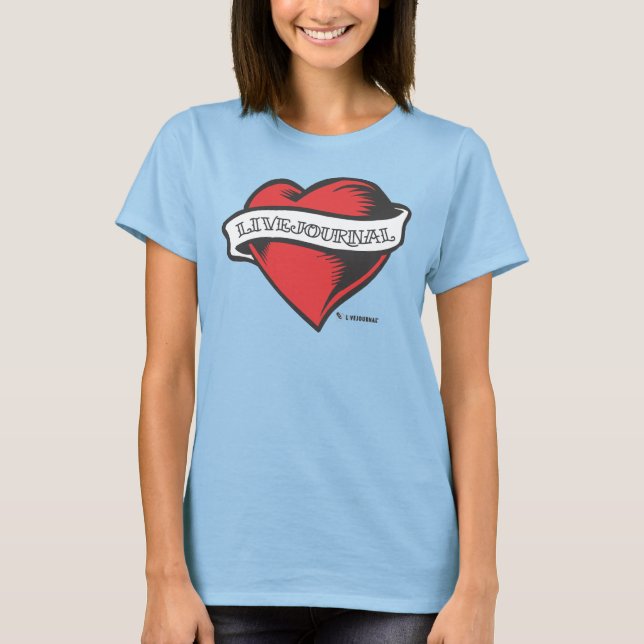 Camiseta Ladies Ringer T's (Tatuagem do LiveJournal) (Frente)