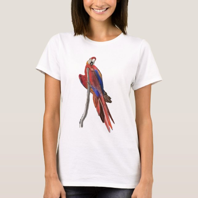 Camiseta Ladies t-shirt with scarlet macaw design (Frente)