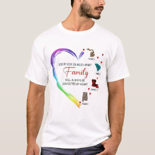 Camiseta Lado a Lado ou Milhas Distantes Conectados Por Cus