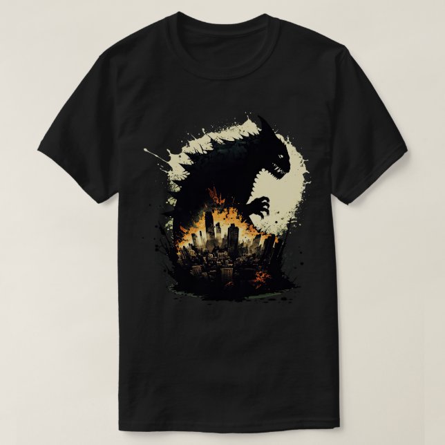 Camiseta Lado escuro de Catzilla III (Frente do Design)