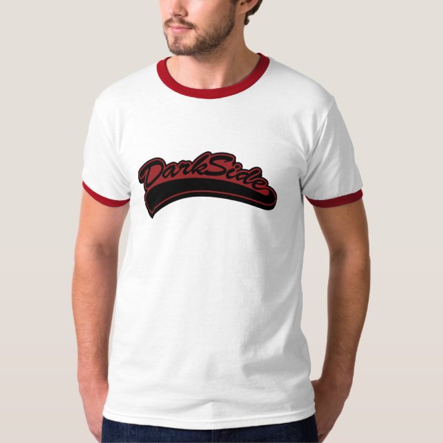 Camiseta Lado escuro - vermelho & preto (Frente)