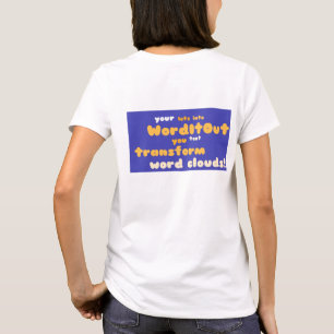 Camiseta Lado feminino: layout traseiro