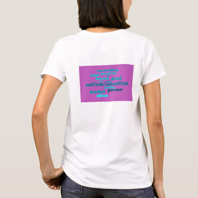 Camiseta Lado feminino: layout traseiro (Verso)