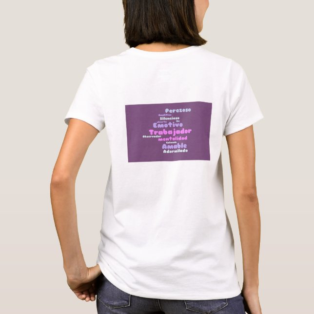 Camiseta Lado feminino: layout traseiro (Verso)