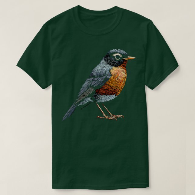 Camiseta Ladrão americano de laranja de quintal bonito (Frente do Design)
