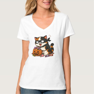 Camiseta Ladrão de Doces Fofo Gato Calico