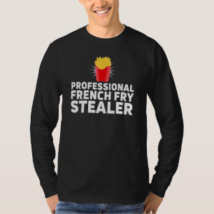 Camiseta Ladrão Profissional de Batata Frita Foodie Sarcást