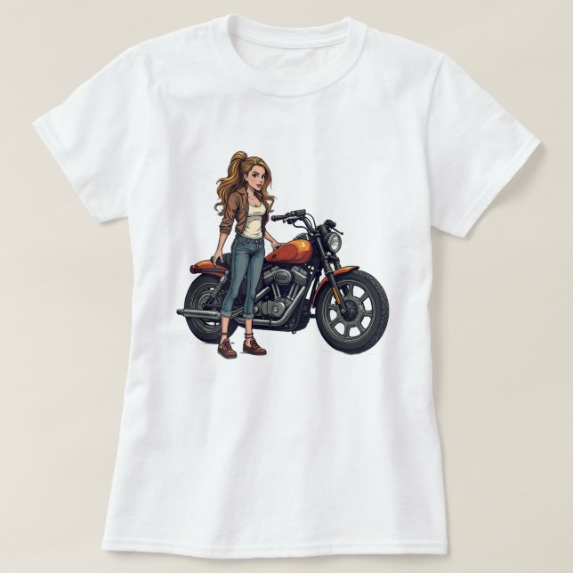 Camiseta Lady Biker  (Frente do Design)