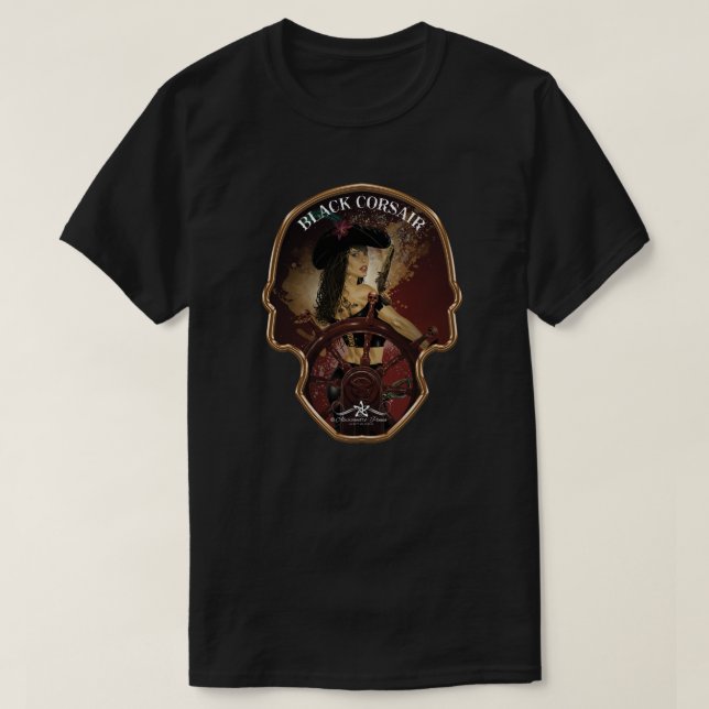 Camiseta Lady Black Corsair (Frente do Design)