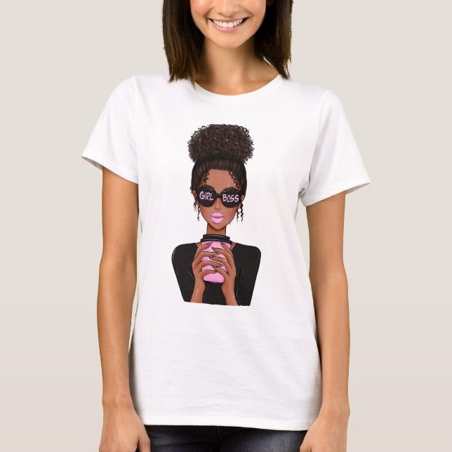 Camiseta Lady Boss Life, Chefe Babe Mulher, Chefe Garota (Frente)