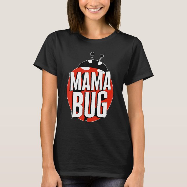 Camiseta Lady Bug Mama Inseto Red Ladybug Dia de as mães Cu (Frente)