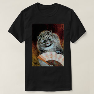 Camiseta Lady Cat com um ventilador, Louis Wain