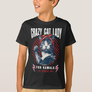 Camiseta Lady Cat Para Kamala Gato Sem Fios Lady Kamala Har