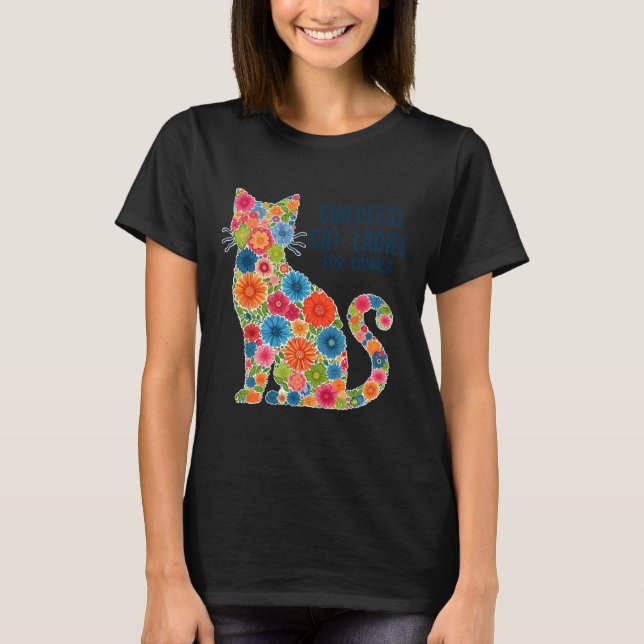 Camiseta Lady De Gato Sem Fios Para Kamala (Frente)