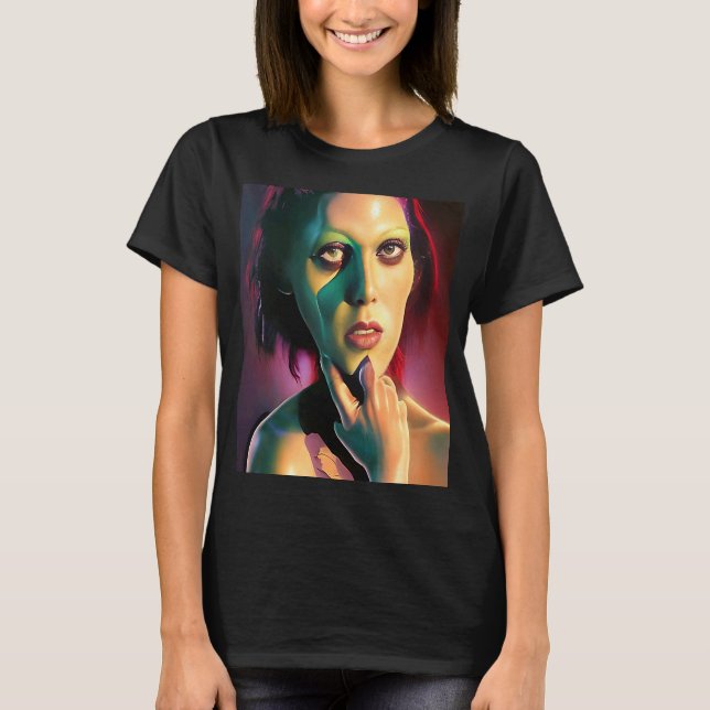 Camiseta Lady Frankenstein Scary Monster Halloween Favorito (Frente)