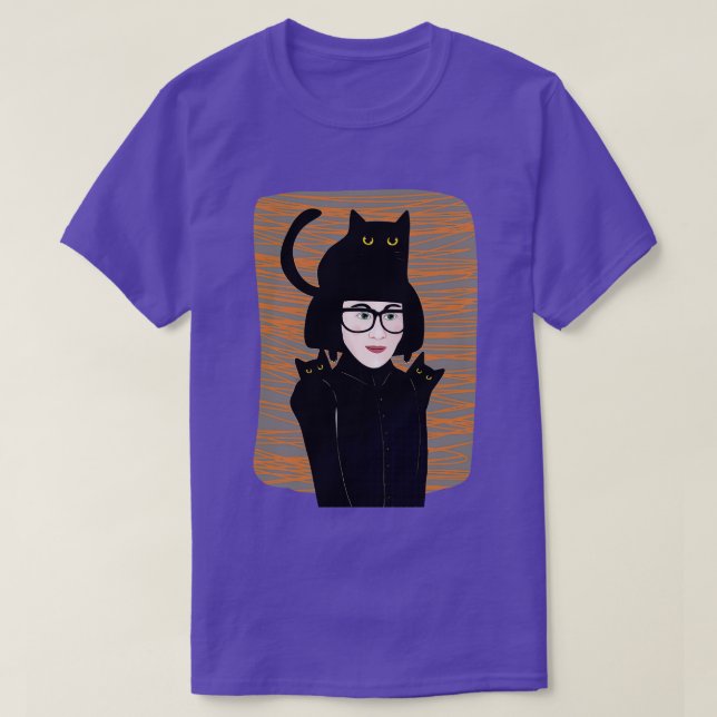 Camiseta Lady Gato Negro (Frente do Design)