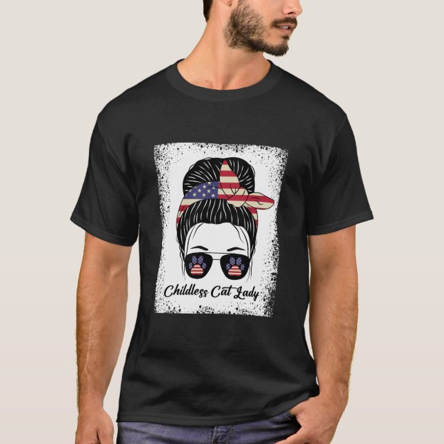 Camiseta Lady Gato Sem Fios Mãe Mensagem Bun 2024 (Frente)