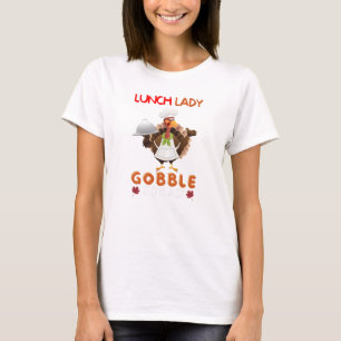 Camiseta Lady Gobble esquadrão de almoço Engraçado Ação de 