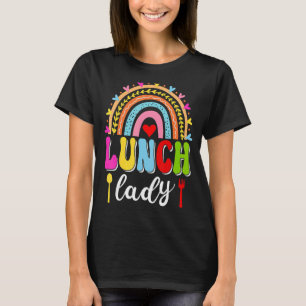 Camiseta Lady Groovy Rainbow Lunch Lady Squad De Volta Para