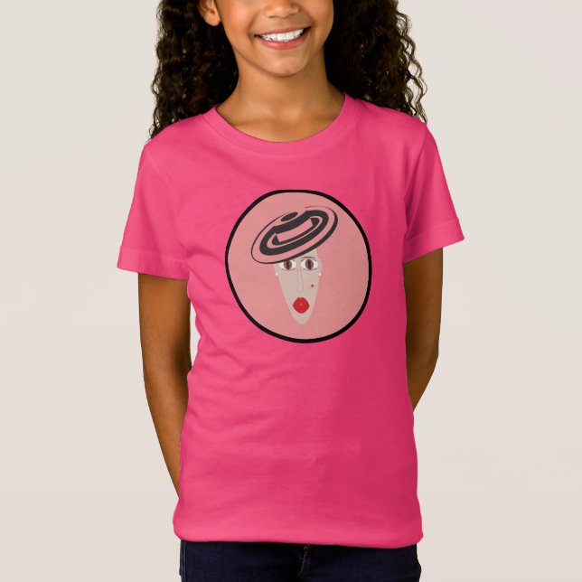 Camiseta Lady in Hat Design (Frente)