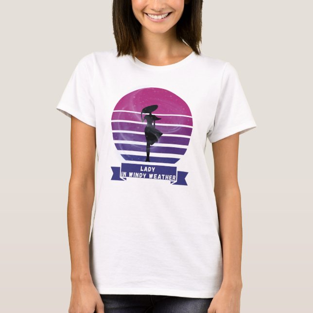 Camiseta Lady in Windy Weather (Frente)