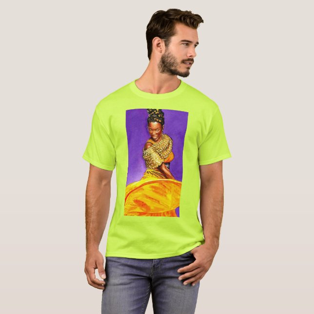Camiseta Lady in Yellow Dress T-Shirt (Frente Completa)