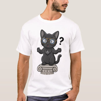 Camiseta Lady Justice Black Cat Filosofia & Direit