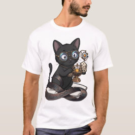 Camiseta Lady Justice Black Cat Filosofia & Direit